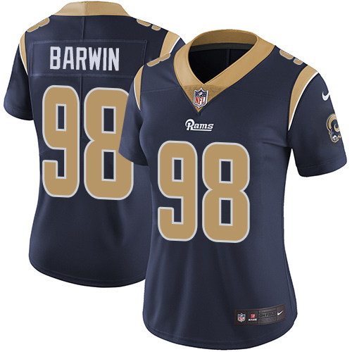 Nike Rams #98 Connor Barwin Navy Blue Team Color Women's Stitched NFL Vapor Untouchable Limited Jersey